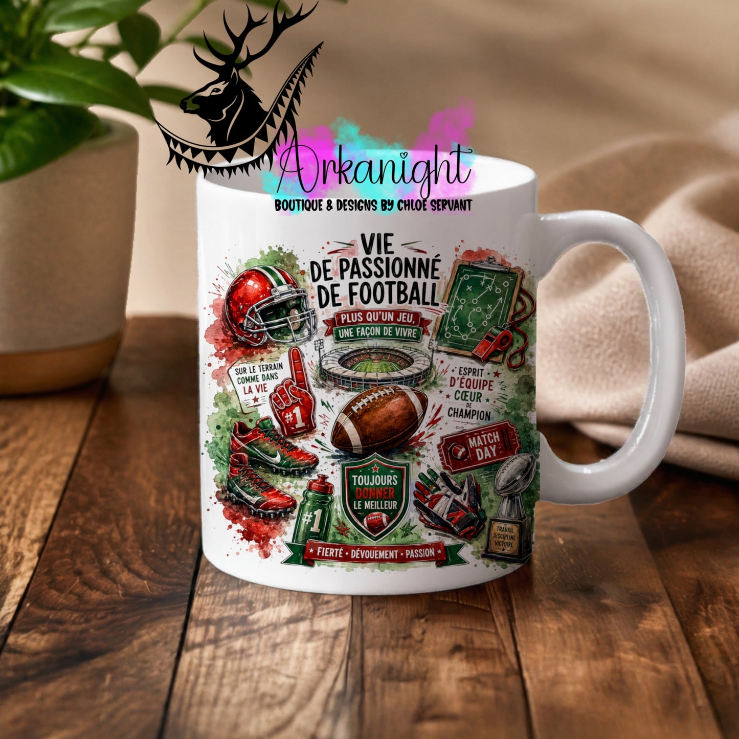 Tasse en céramique sur commande - Collection Occupation & Passion ♡ Passionné de Football