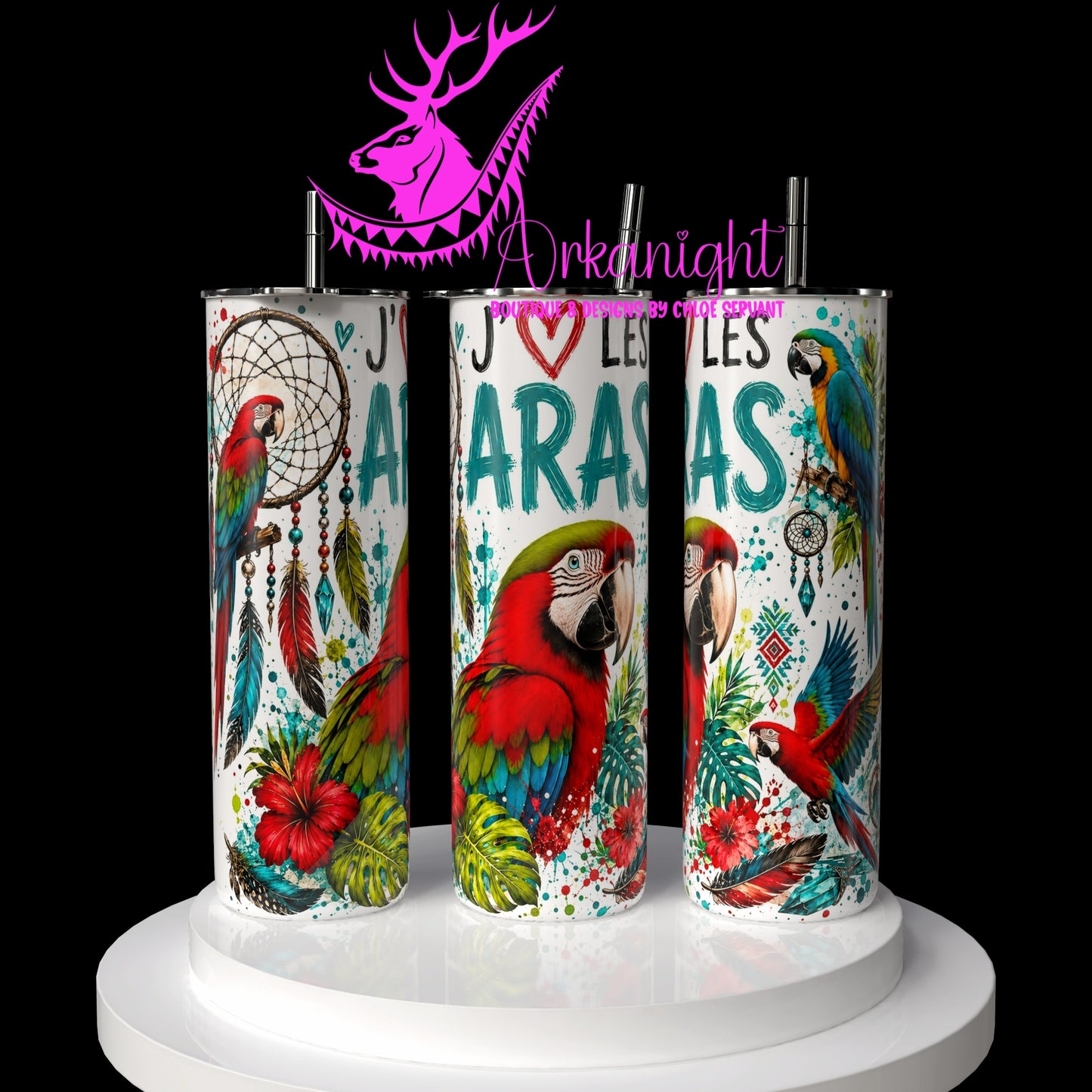 Gourde sur commande ♡ Collection Boho 2026 ♡ Animaux ♡ Aras