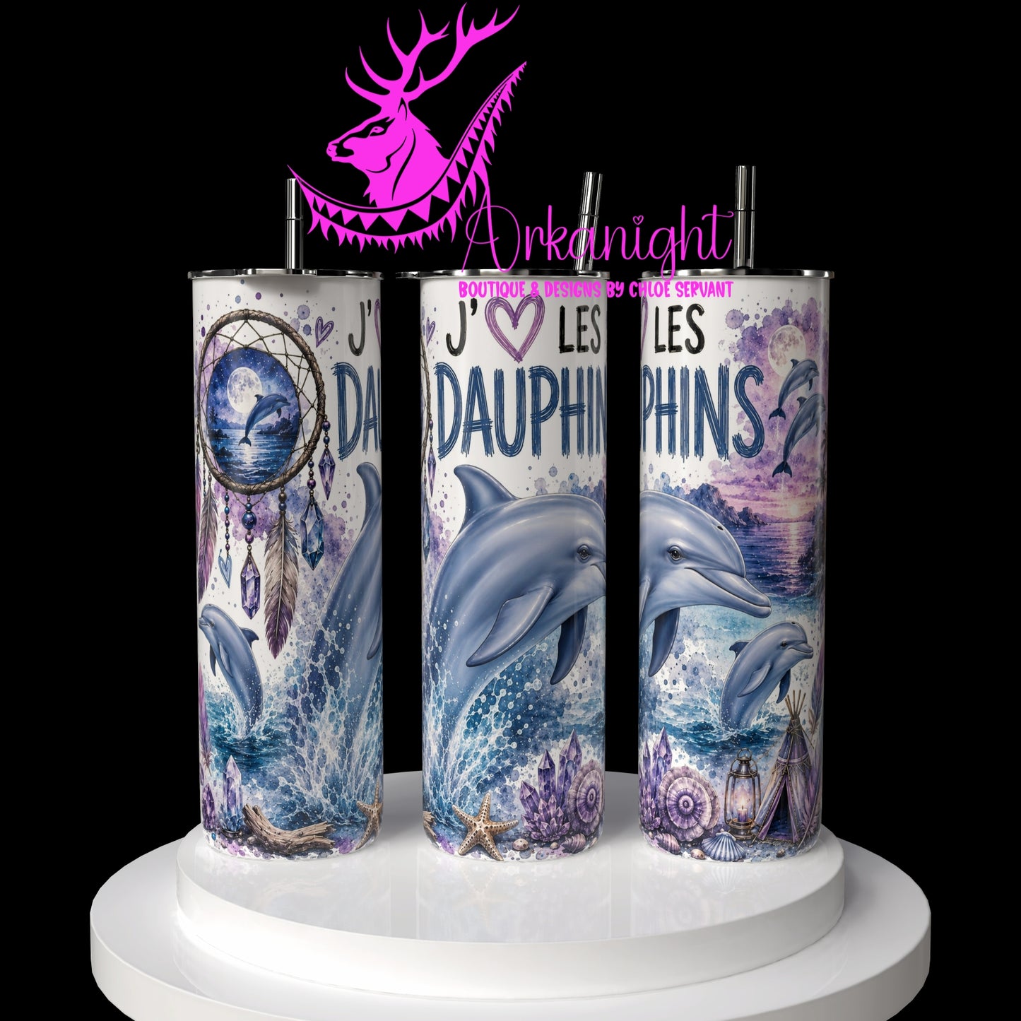 Gourde sur commande ♡ Collection Boho 2026 ♡ Animaux ♡ Dauphins