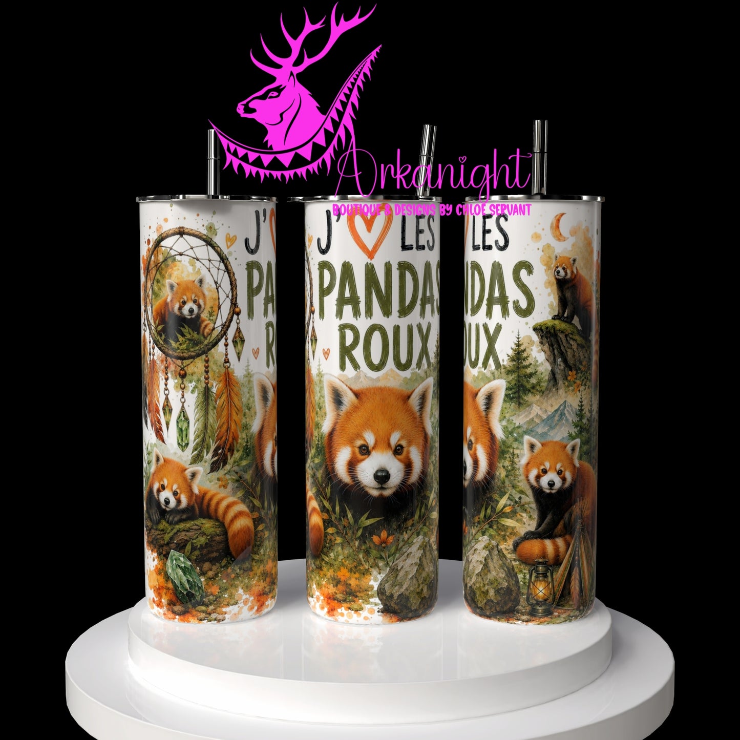 Gourde sur commande ♡ Collection Boho 2026 ♡ Animaux ♡ Pandas roux