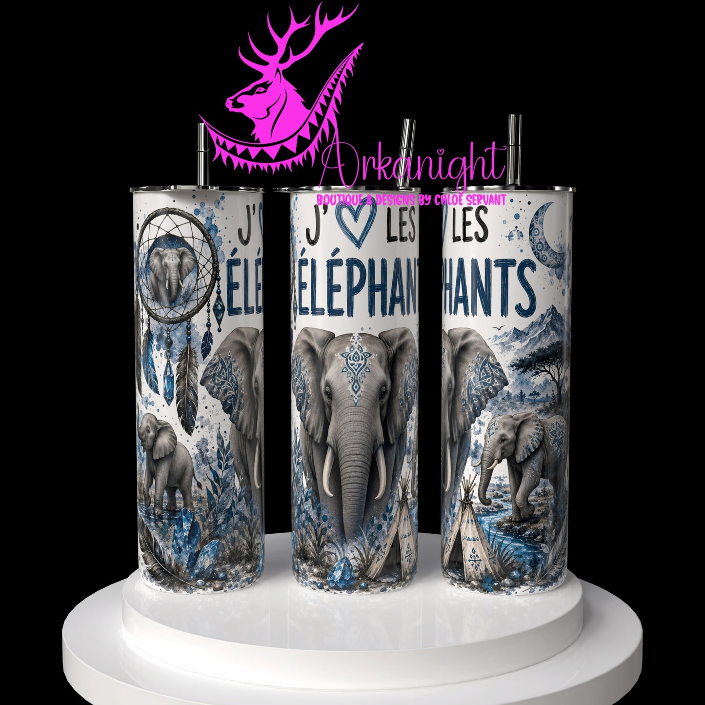 Gourde sur commande ♡ Collection Boho 2026 ♡ Animaux ♡ Éléphants