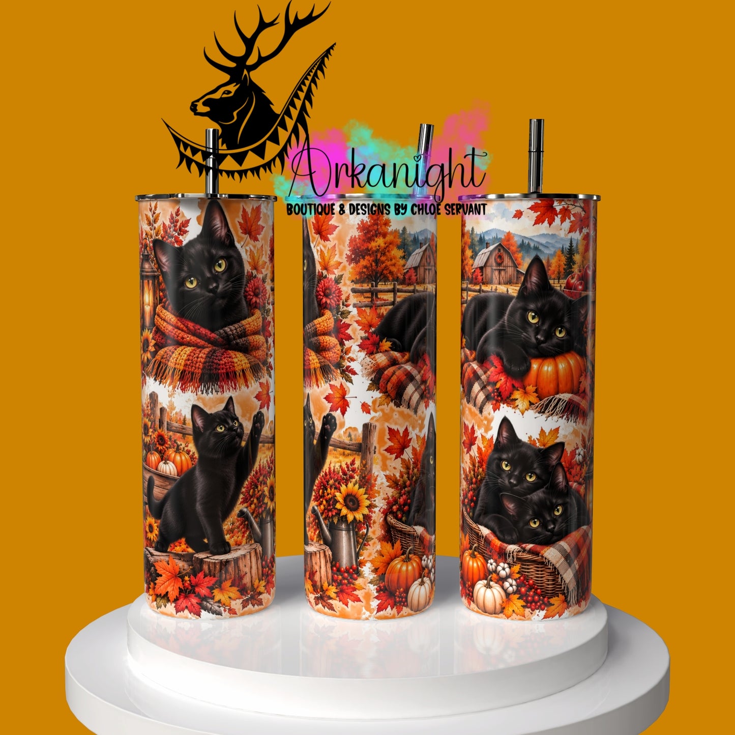 Gourde sur commande ♡ Collection Automne 2026 ♡ Chat Noir