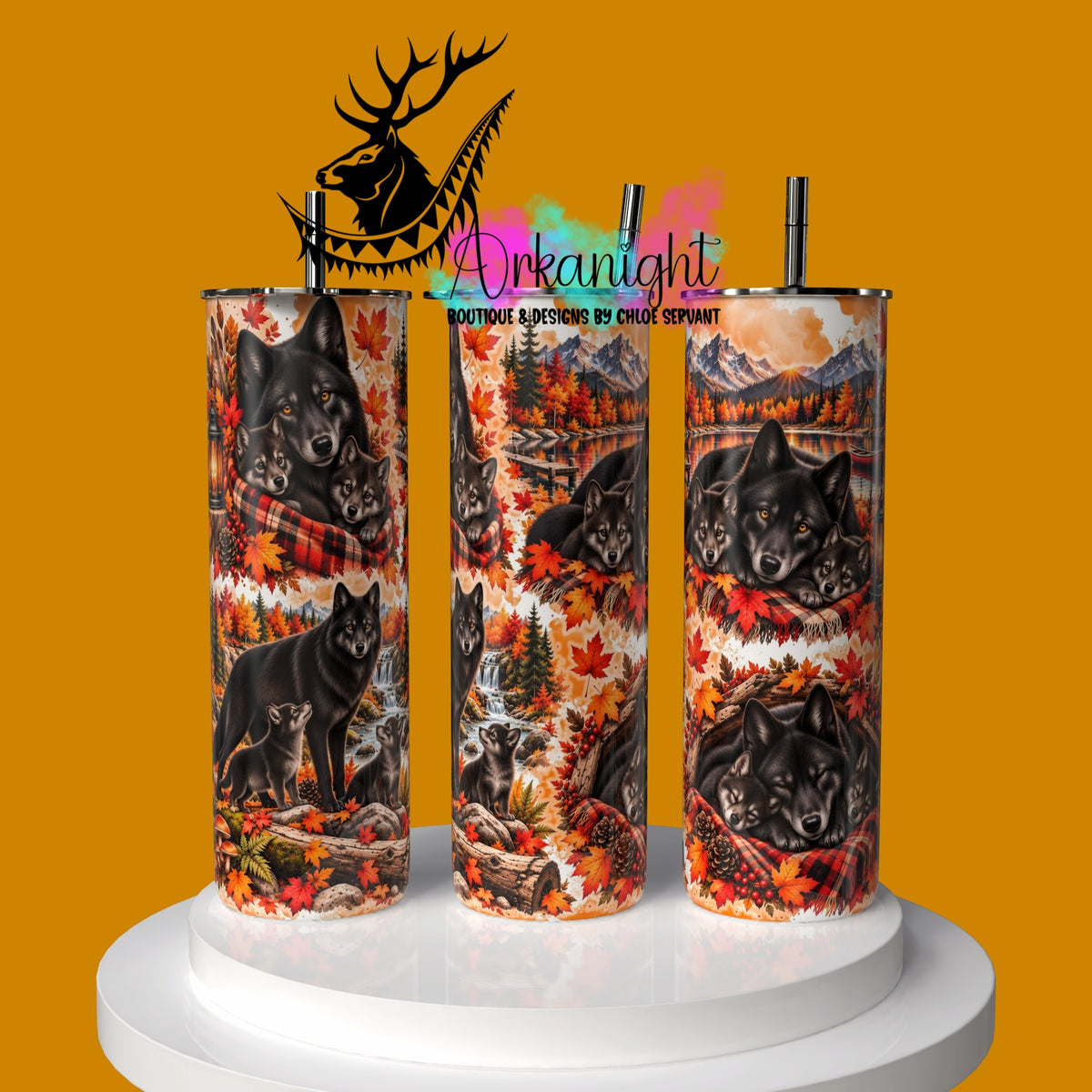 Gourde sur commande ♡ Collection Automne 2026 ♡ Loup Noir
