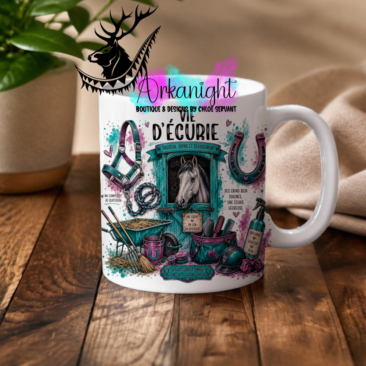 Numérique - Tasse en céramique - Collection Occupation & Passion ♡ Vie d'écurie