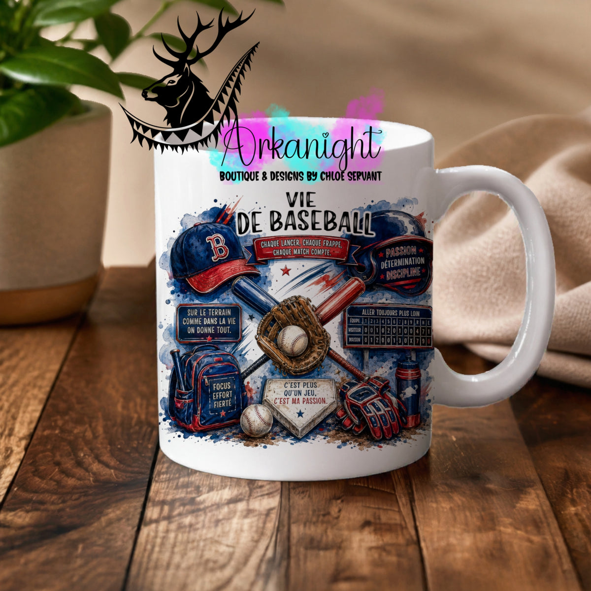 Numérique - Tasse en céramique - Collection Occupation & Passion ♡ Vie de Baseball