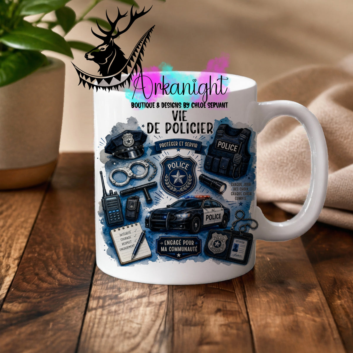 Numérique - Tasse en céramique - Collection Occupation & Passion ♡ Vie de Policier