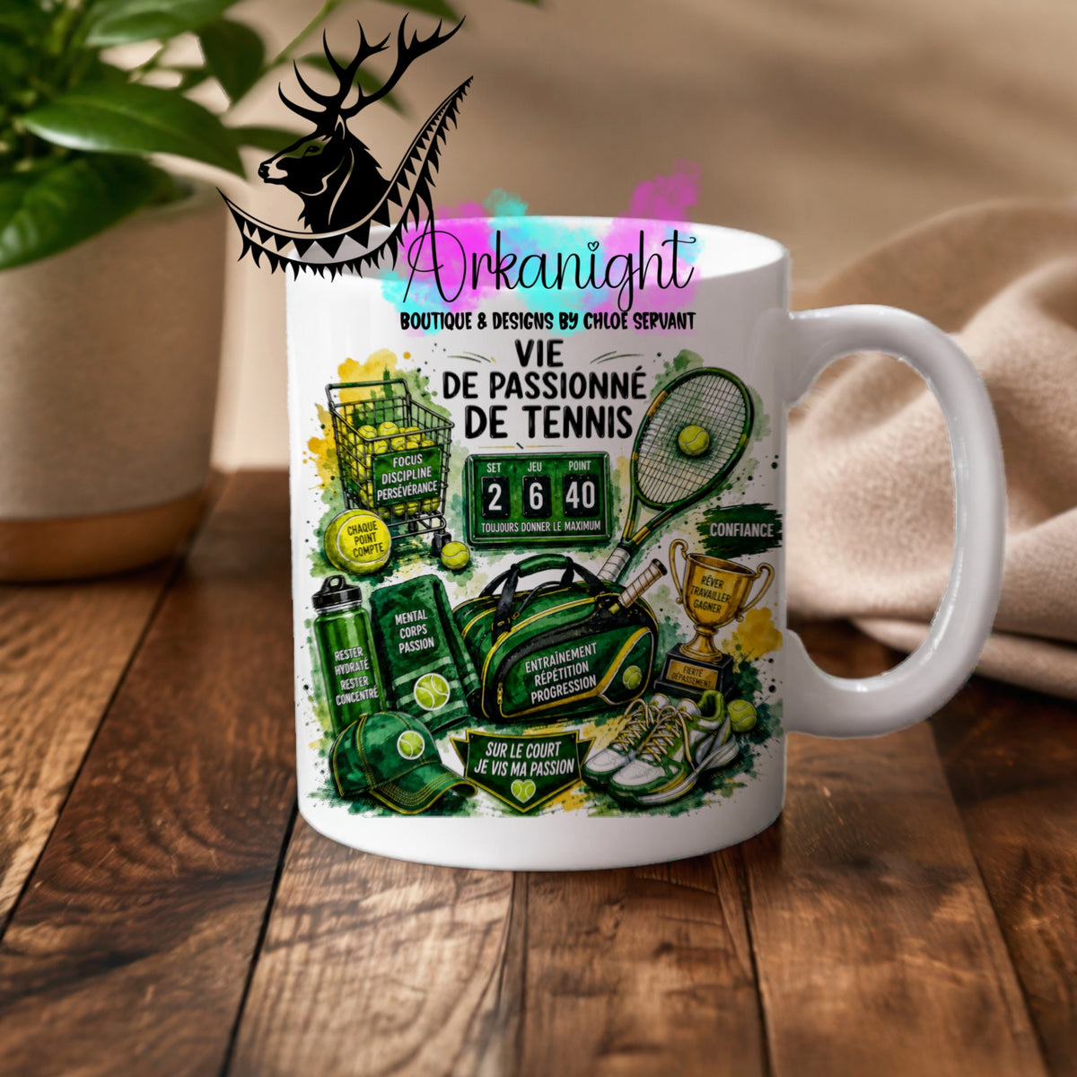 Numérique - Tasse en céramique - Collection Occupation & Passion ♡ Tennis