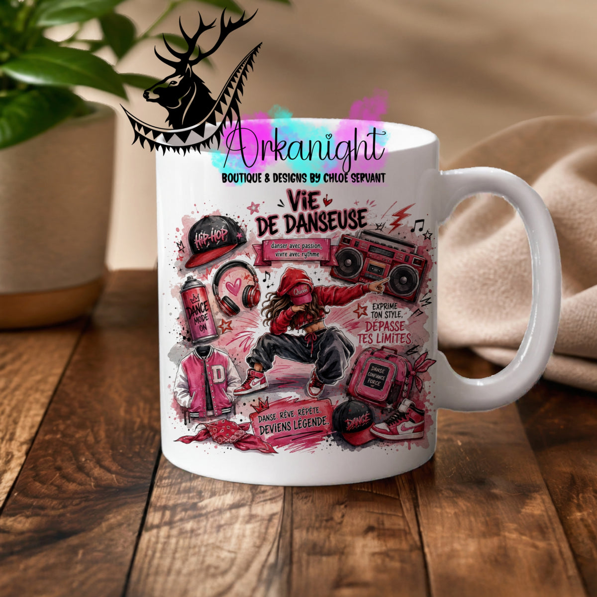 Numérique - Tasse en céramique - Collection Occupation & Passion ♡ Vie de Danseuse ♡ Hip-Hop
