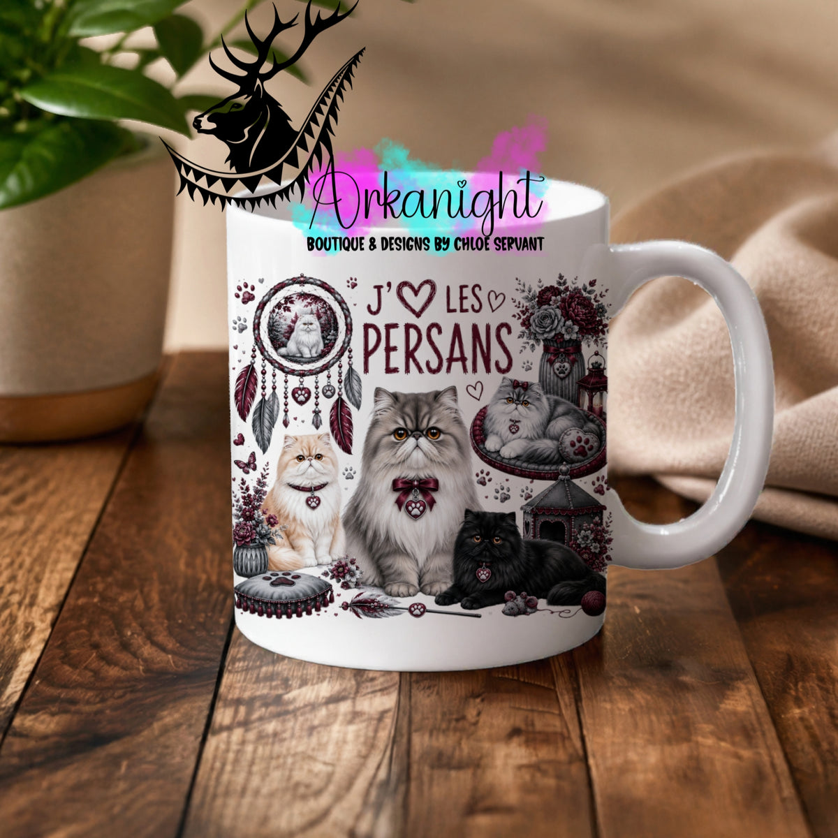 Numérique - Tasse en céramique - Collection Boho 2026 ♡ Chats ♡ Persan