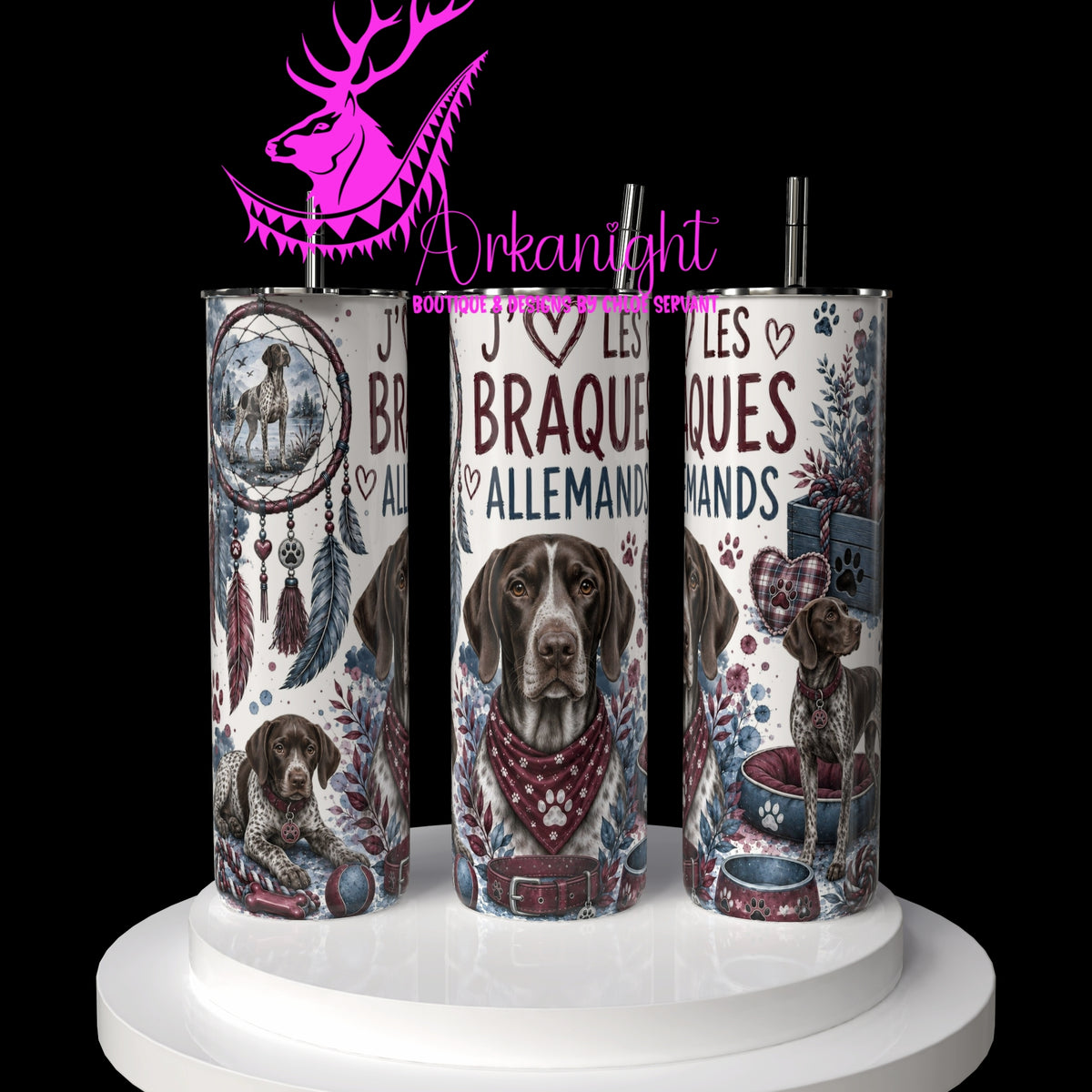 Gourde sur commande ♡ Collection Boho 2026 ♡ Chiens ♡ Braques Allemands