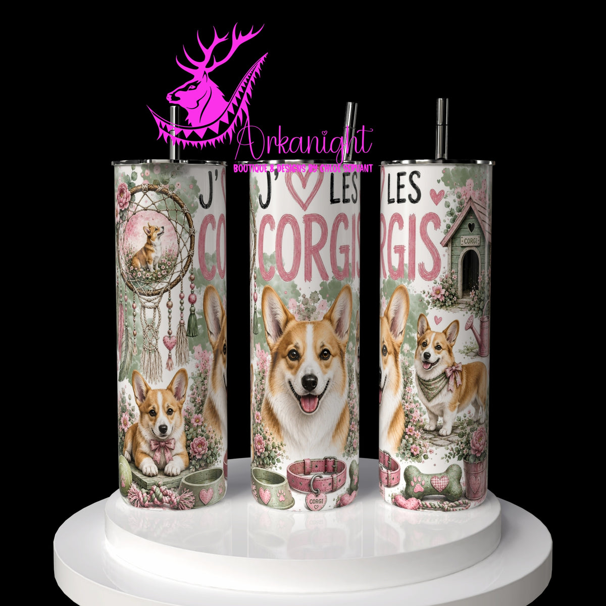 Gourde sur commande ♡ Collection Boho 2026 ♡ Chiens ♡ Corgis