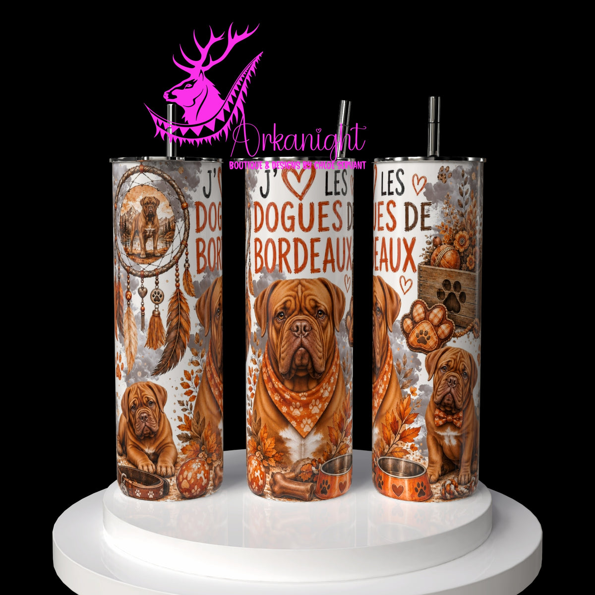 Gourde sur commande ♡ Collection Boho 2026 ♡ Chiens ♡ Dogues de Bordeaux