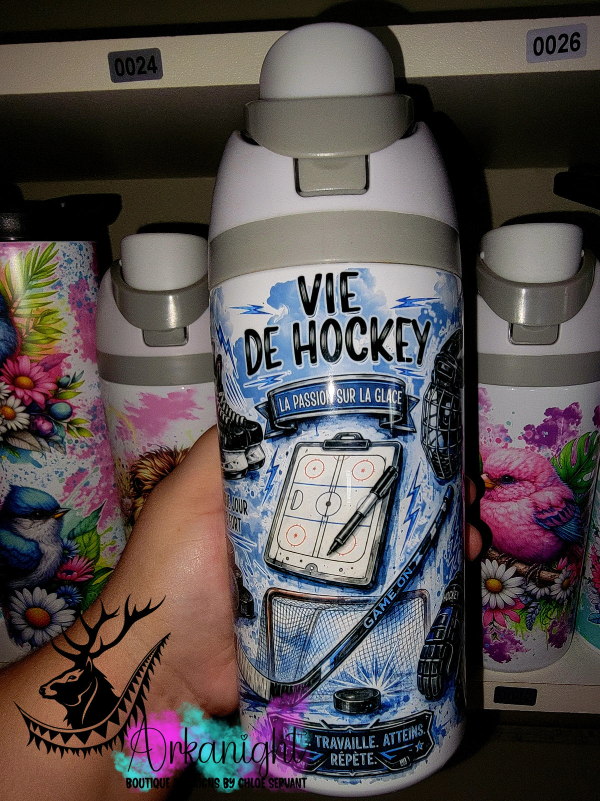 Gourde Owala DUPE 16 oz pour enfant - Sur Commande - Collection Occupation & Passion - Vie de Hockey