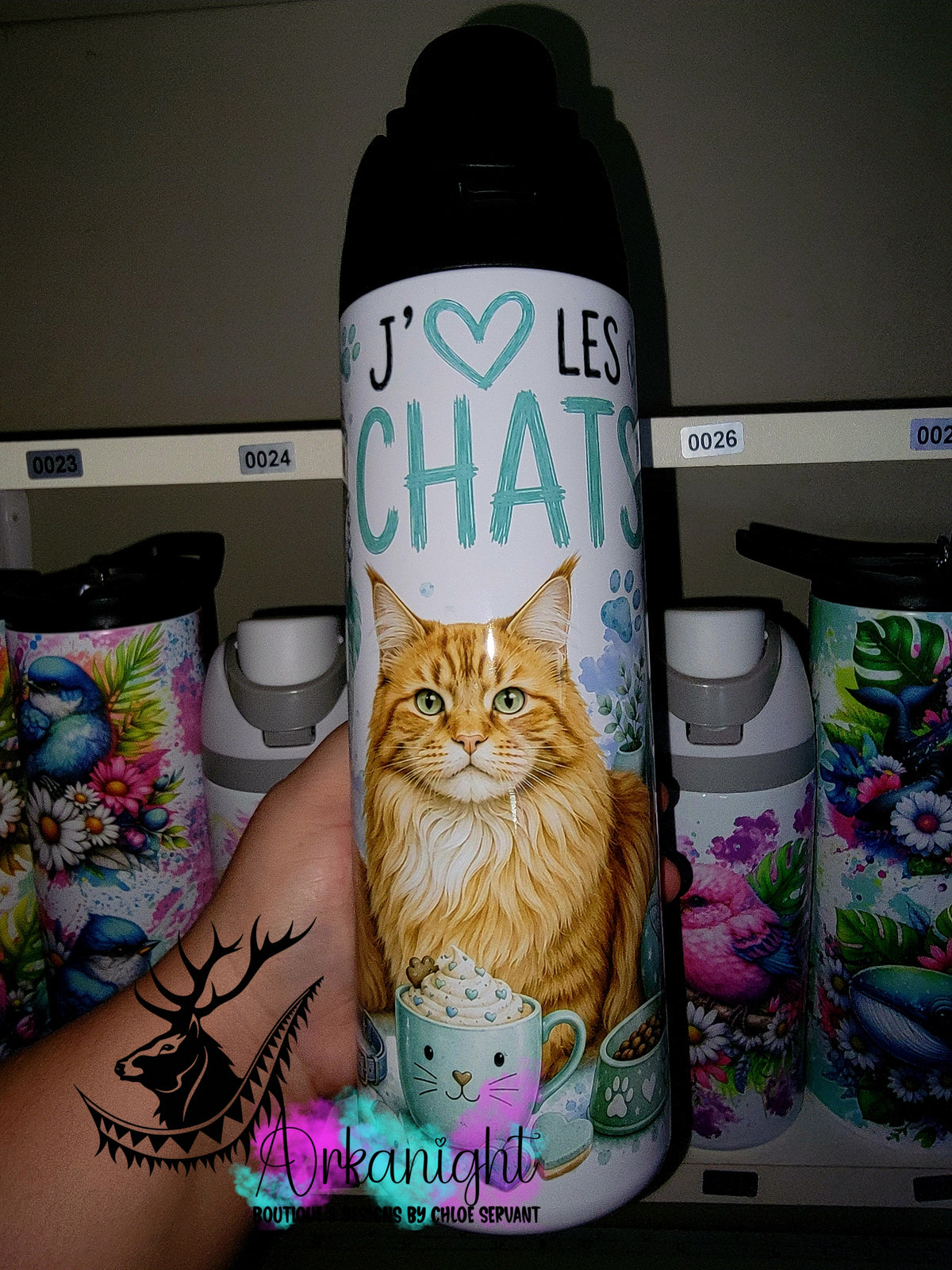 Owala DUPE 24 oz sur commande - Collection Boho 2026 ♡ Chats ♡ Roux