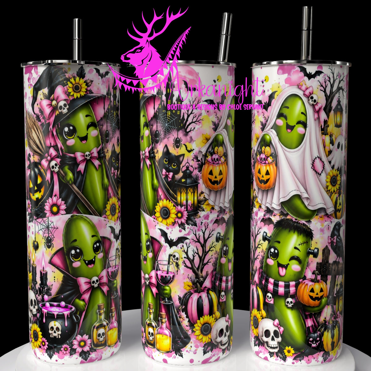 Gourde sur commande ♡ Collection Halloween 2026 ♡ Cornichons ♡ Rose & Jaune