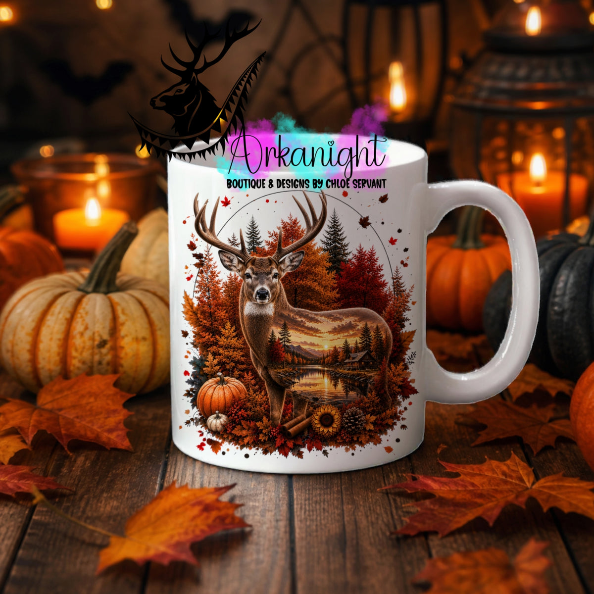 Tasse en céramique sur commande - Collection Automne 2026 ♡ Double Exposition ♡ Chevreuil