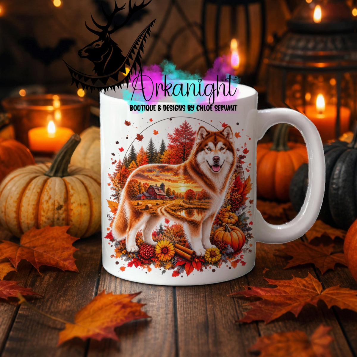 Tasse en céramique sur commande - Collection Automne 2026 ♡ Double Exposition ♡ Malamute