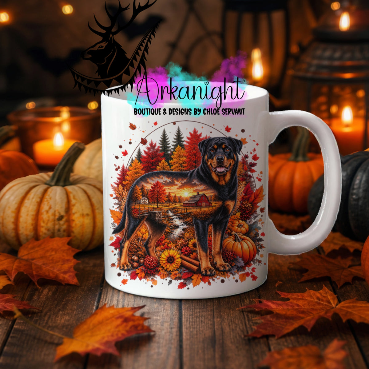 Numérique - Tasse en céramique - Collection Automne 2026 ♡ Double Exposition ♡ Rottweiler