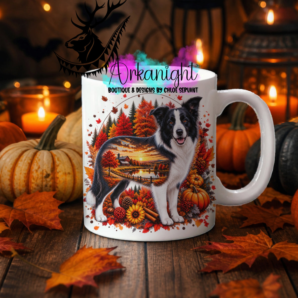 Tasse en céramique sur commande - Collection Automne 2026 ♡ Double Exposition ♡ Border Collie