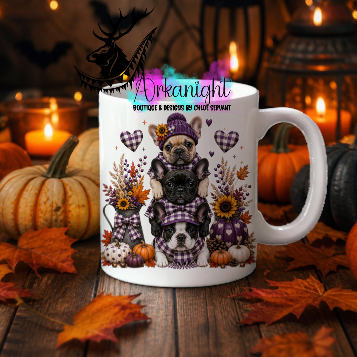 Numérique - Tasse en céramique - Collection Automne 2026 ♡ Trio ♡ Bouledogues Français