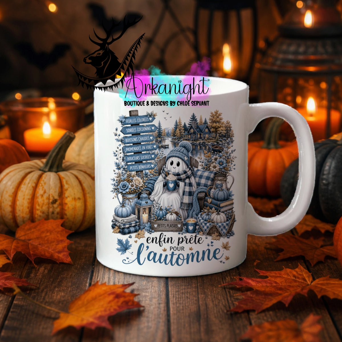 Numérique - Tasse en céramique - Collection Automne 2026 ♡ Fantôme ♡ Bleu