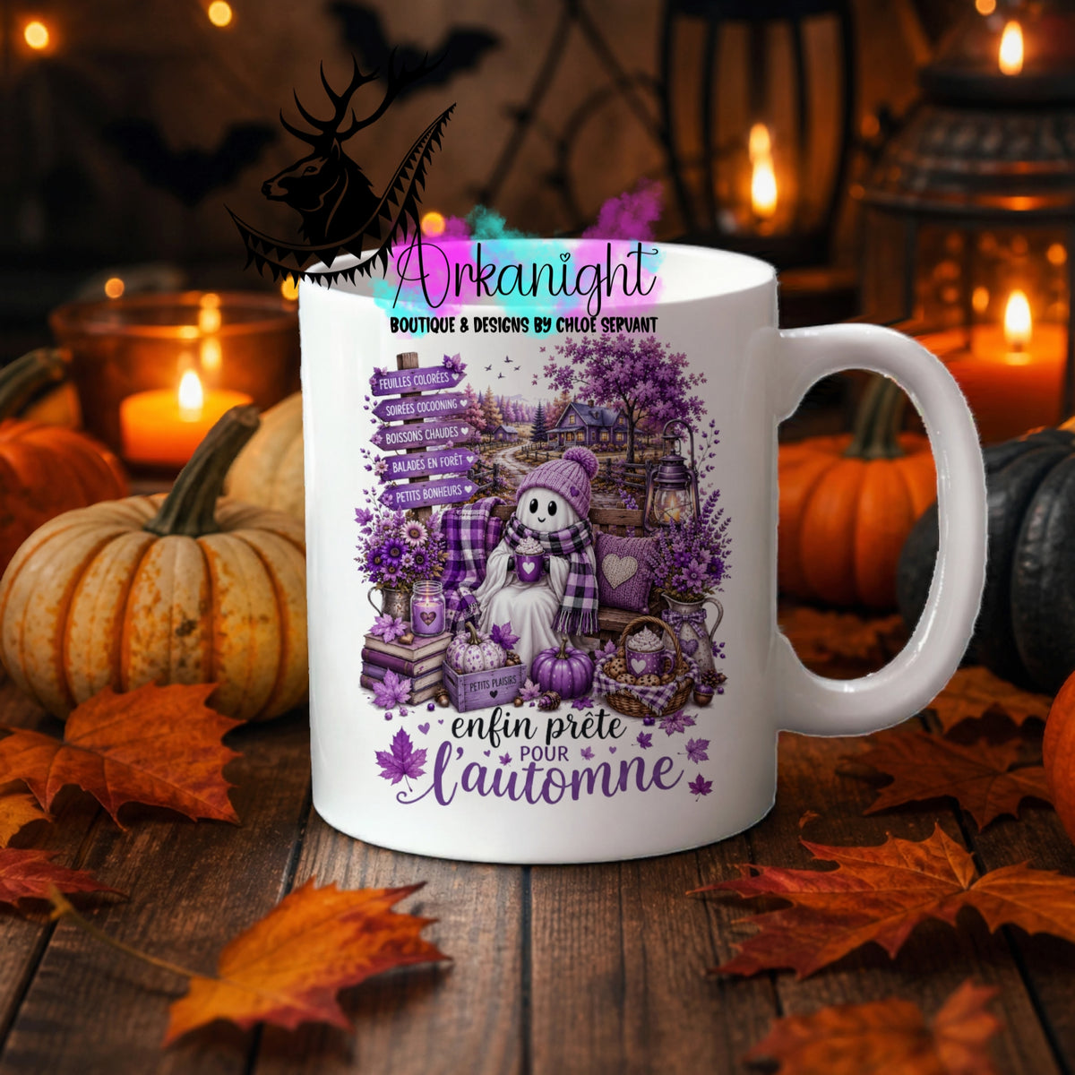 Tasse en céramique sur commande - Collection Automne 2026 ♡ Fantôme ♡ Mauve
