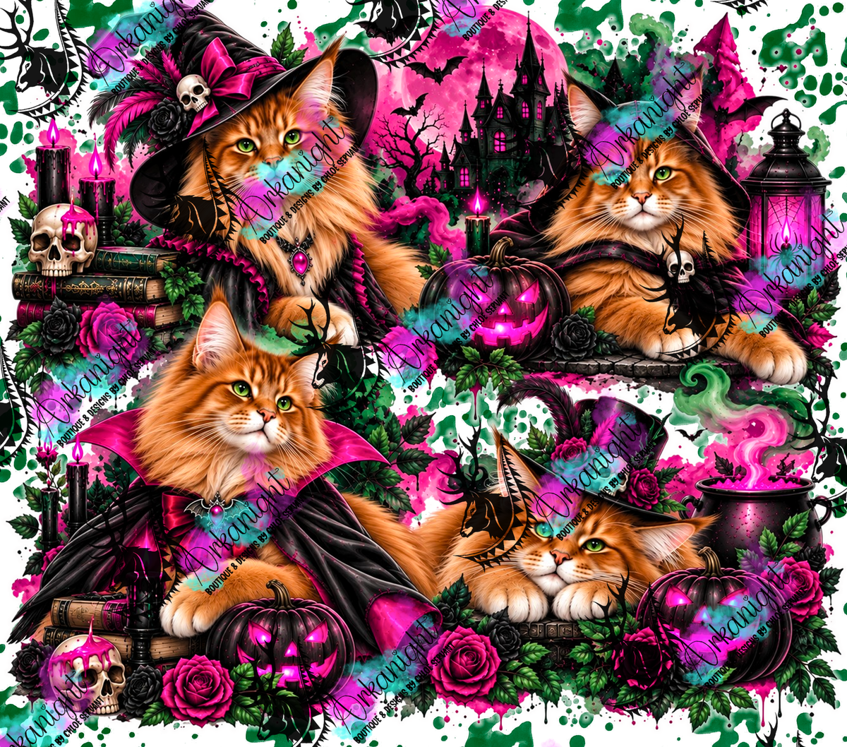 Numérique ♡Collection Halloween 2026 ♡ Chats ♡ Maine coon Roux