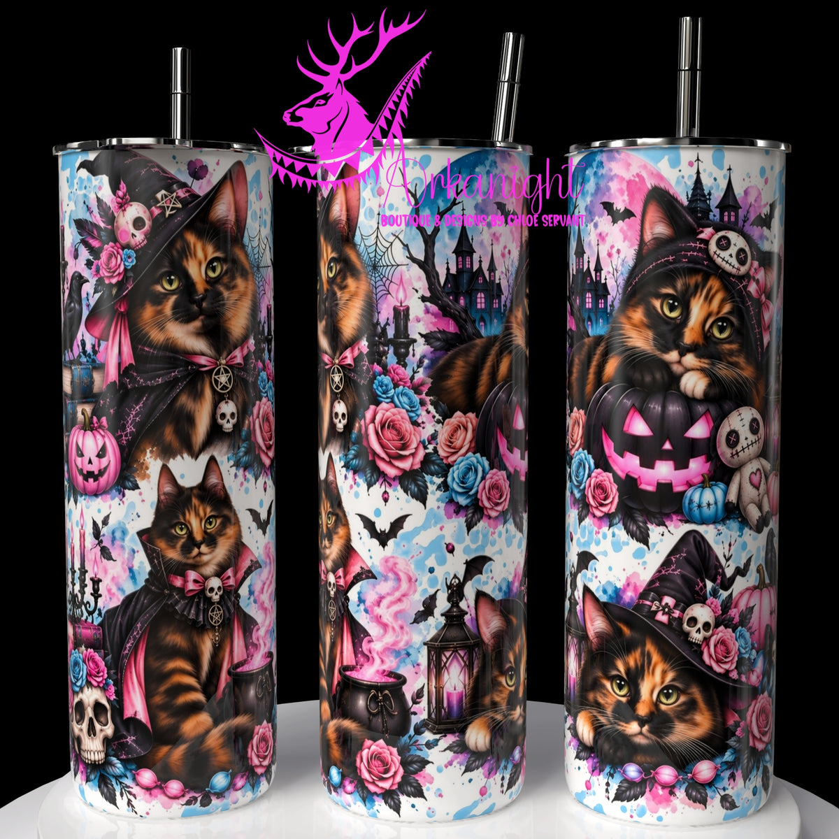 Gourde sur commande ♡ Collection Halloween 2026 ♡ Chats ♡ Écaille de Tortue