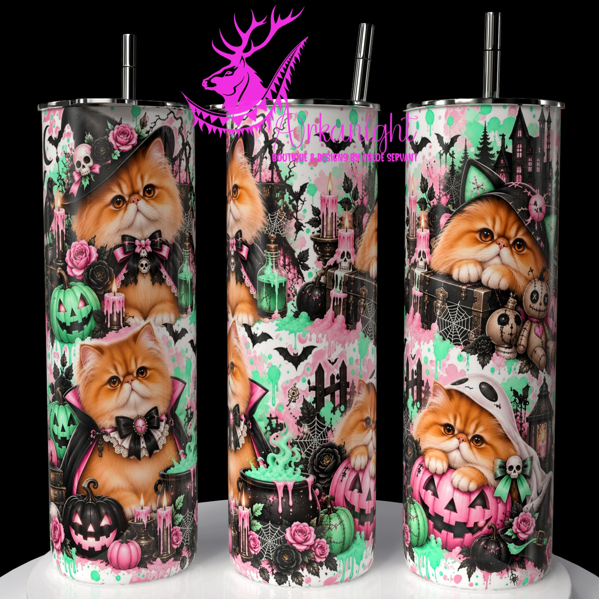 Gourde sur commande ♡ Collection Halloween 2026 ♡ Chats ♡ Persan