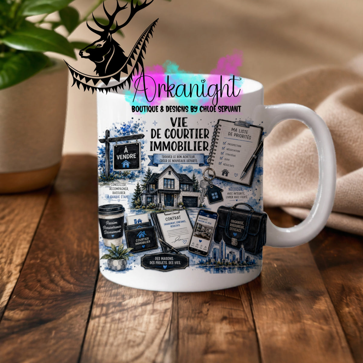 Tasse en céramique sur commande - Collection Occupation & Passion ♡ Courtier
