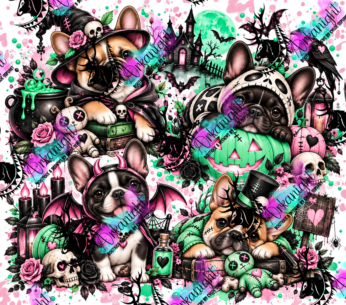 Numérique ♡Collection Halloween 2026 ♡ Chiens ♡ Bouledogues Français - 01