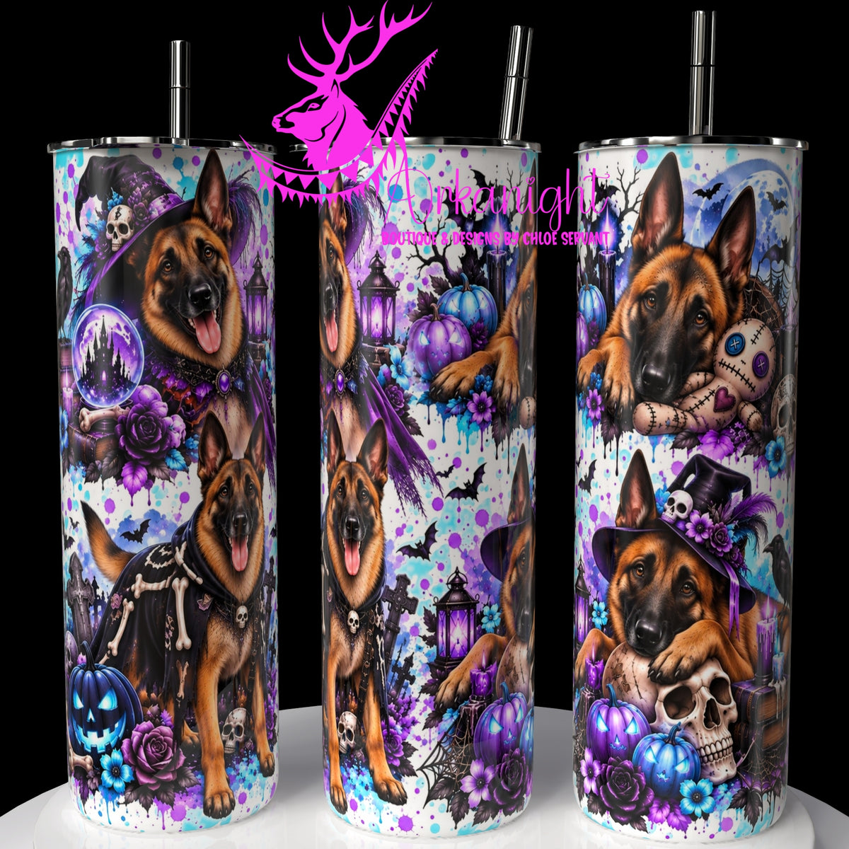 Gourde sur commande ♡ Collection Halloween 2026 ♡ Chiens ♡ Malinois