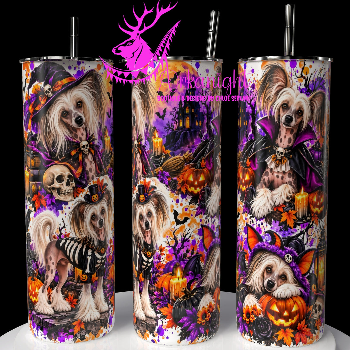 Gourde sur commande ♡ Collection Halloween 2026 ♡ Chiens ♡ À crête