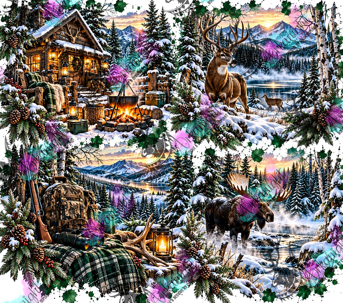 Numérique ♡Collection Hiver 2026-2027 ♡ 05 ♡ Camp de chasse en hiver