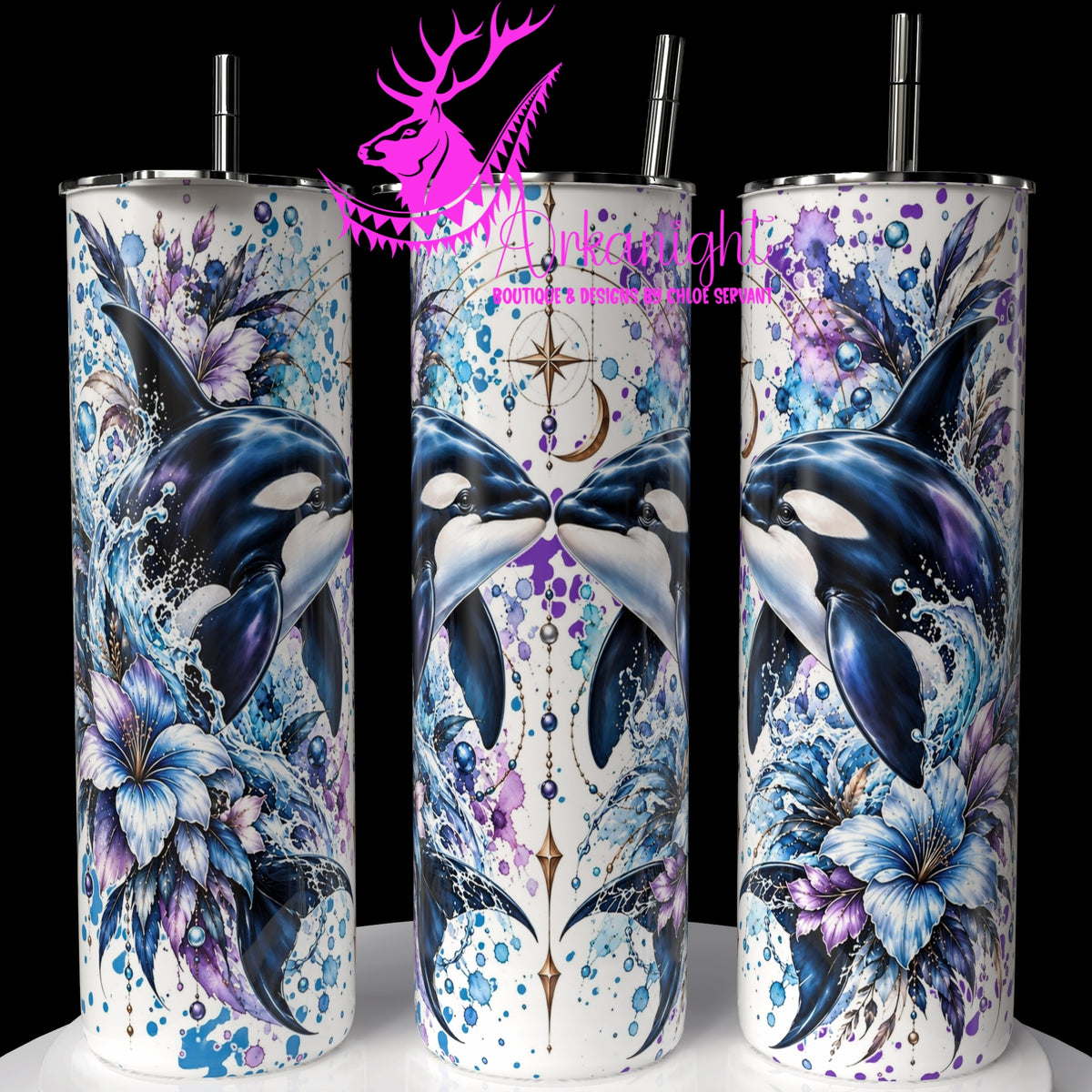 Gourde sur commande ♡ Collection Animaux - Cycle Lunaire ♡ Orques