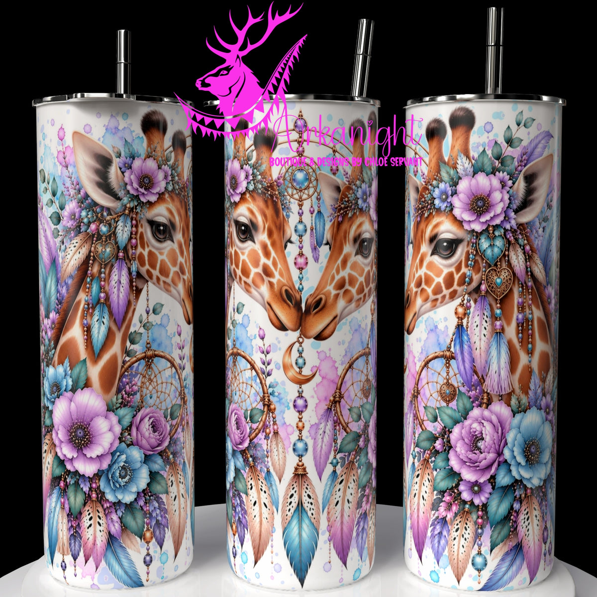 Gourde sur commande ♡ Collection Animaux - Cycle Lunaire ♡ Girafe