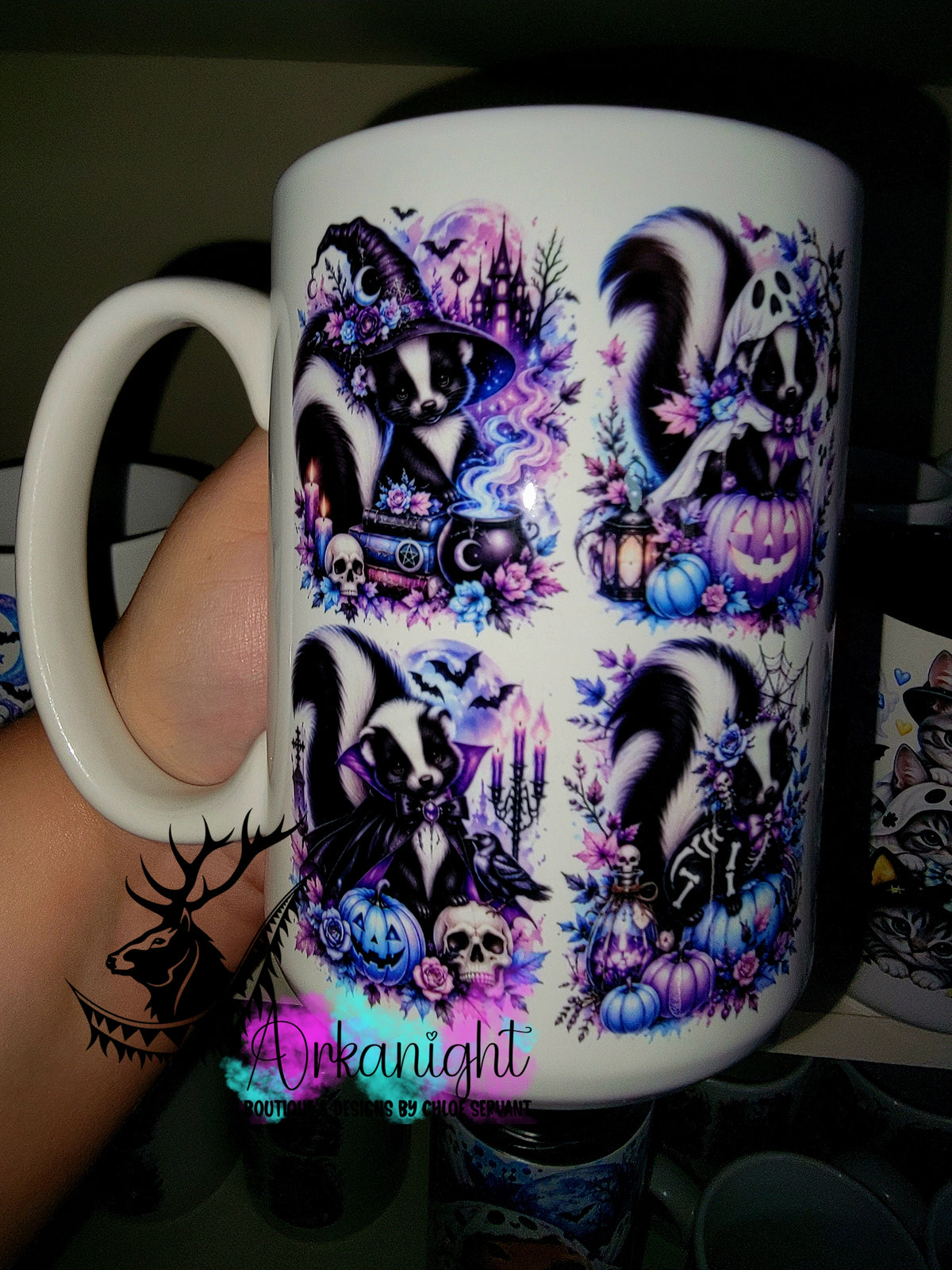 Tasse en céramique sur commande - Collection Automne et Halloween 2026 ♡ Mouffettes