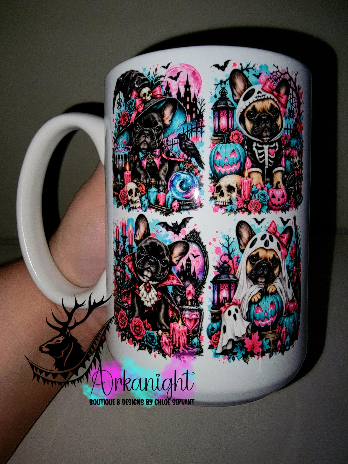 Tasse en céramique sur commande - Collection Automne et Halloween 2026 ♡ Bouledogues Français