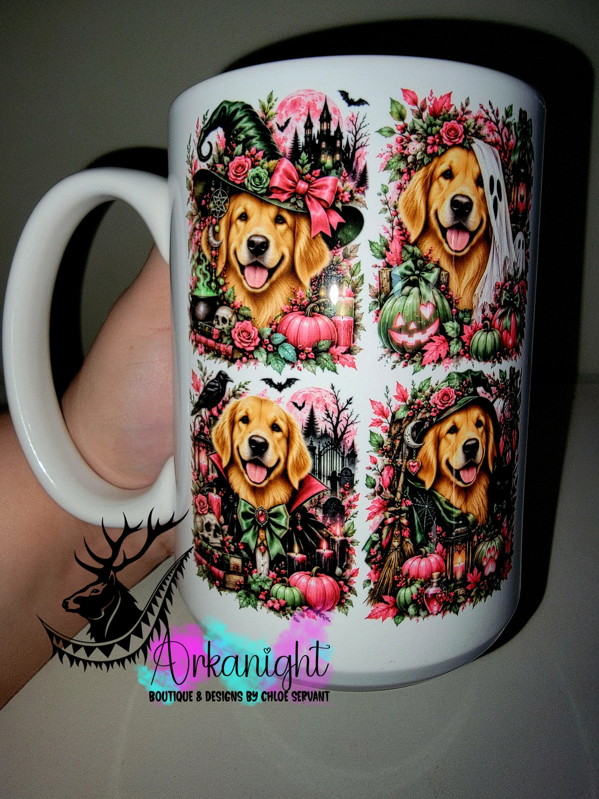 Tasse en céramique sur commande - Collection Automne et Halloween 2026 ♡ Golden Retriever
