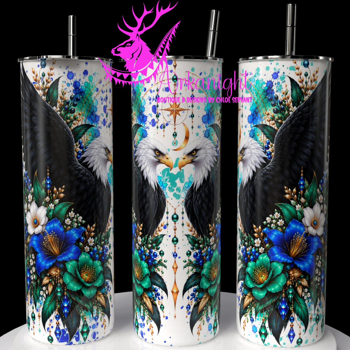 Gourde sur commande ♡ Collection Animaux - Cycle Lunaire ♡ Aigle Royal