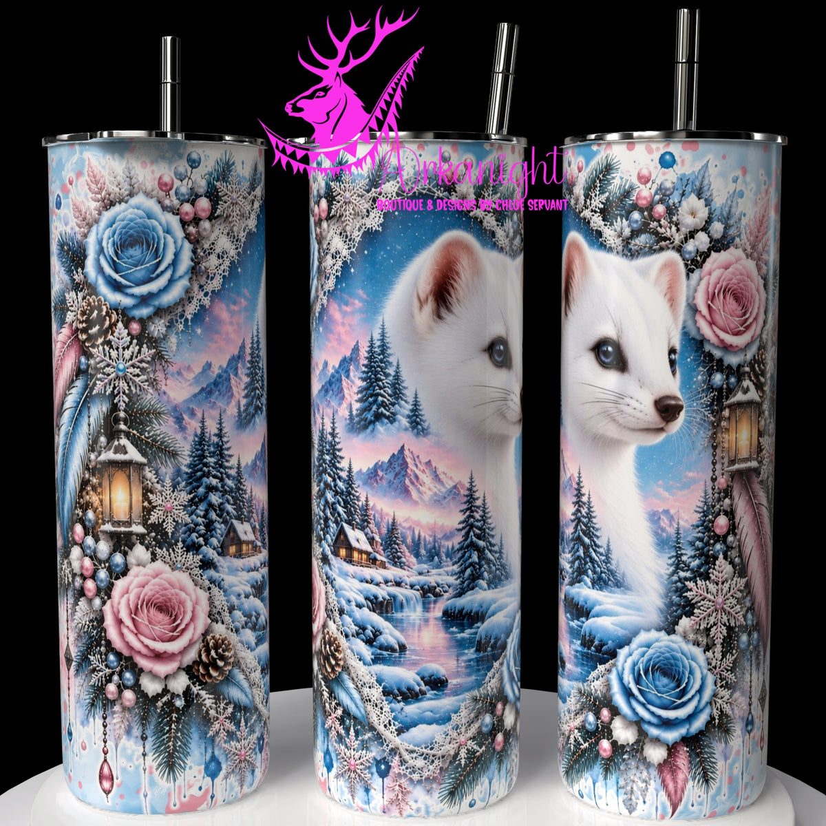 Gourde sur commande ♡ Collection Hiver 2026-2027 ♡ Double Exposition Hiver ♡ Hermine