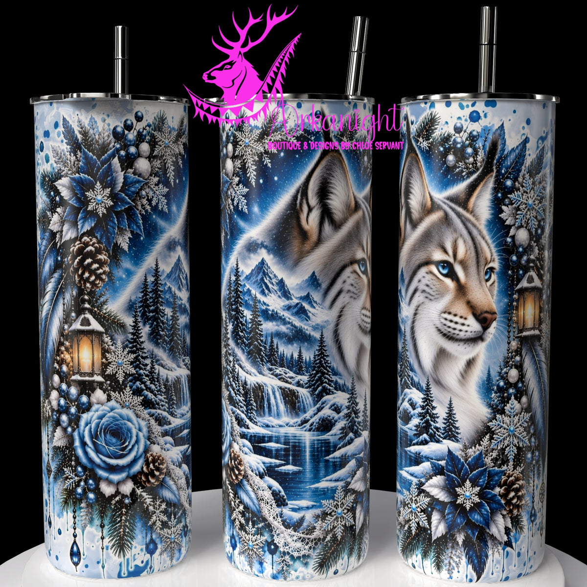 Gourde sur commande ♡ Collection Hiver 2026-2027 ♡ Double Exposition Hiver ♡ Lynx