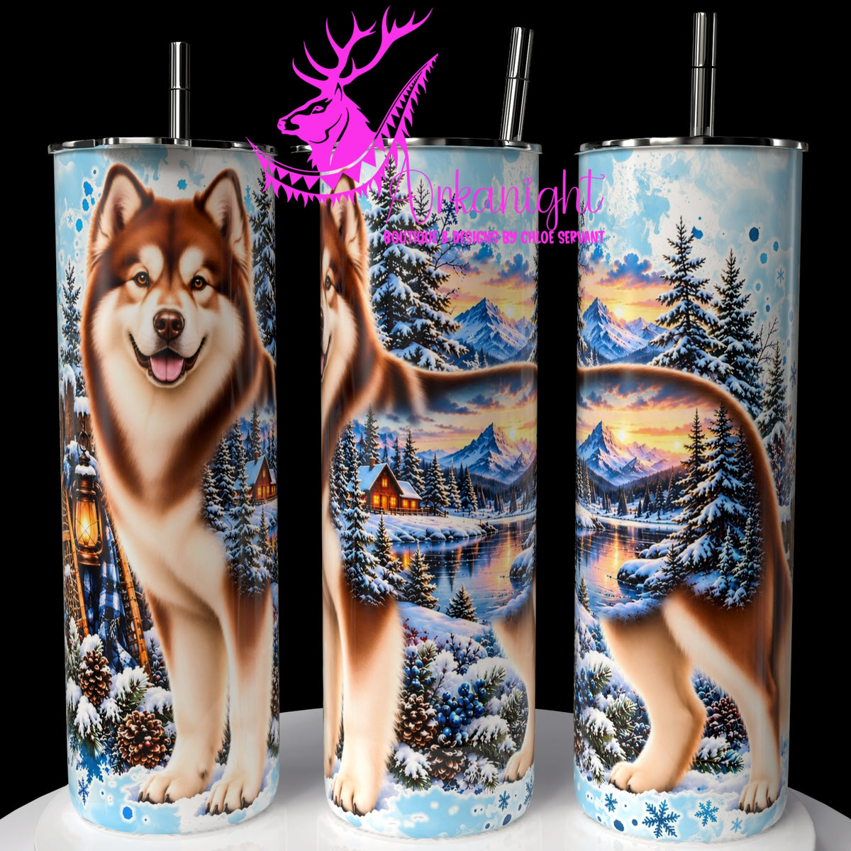 Gourde sur commande ♡ Collection Hiver 2026-2027 ♡ Double Exposition au Chalet ♡ Malamute