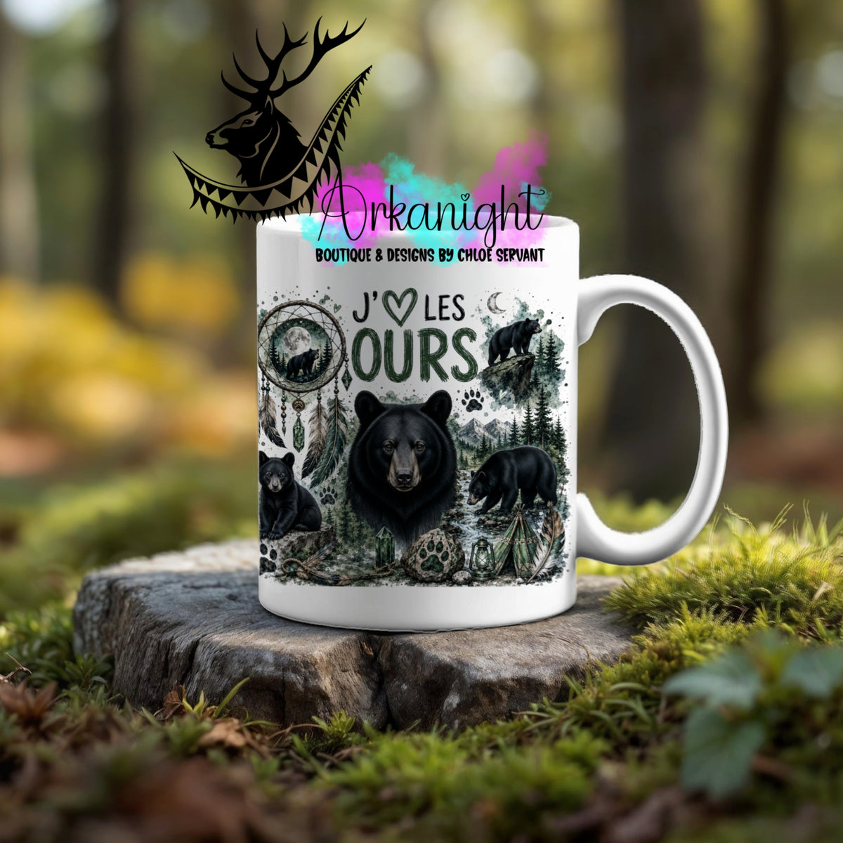 Numérique - Tasse en céramique - Collection Boho Capteur de rêve ♡ Ours