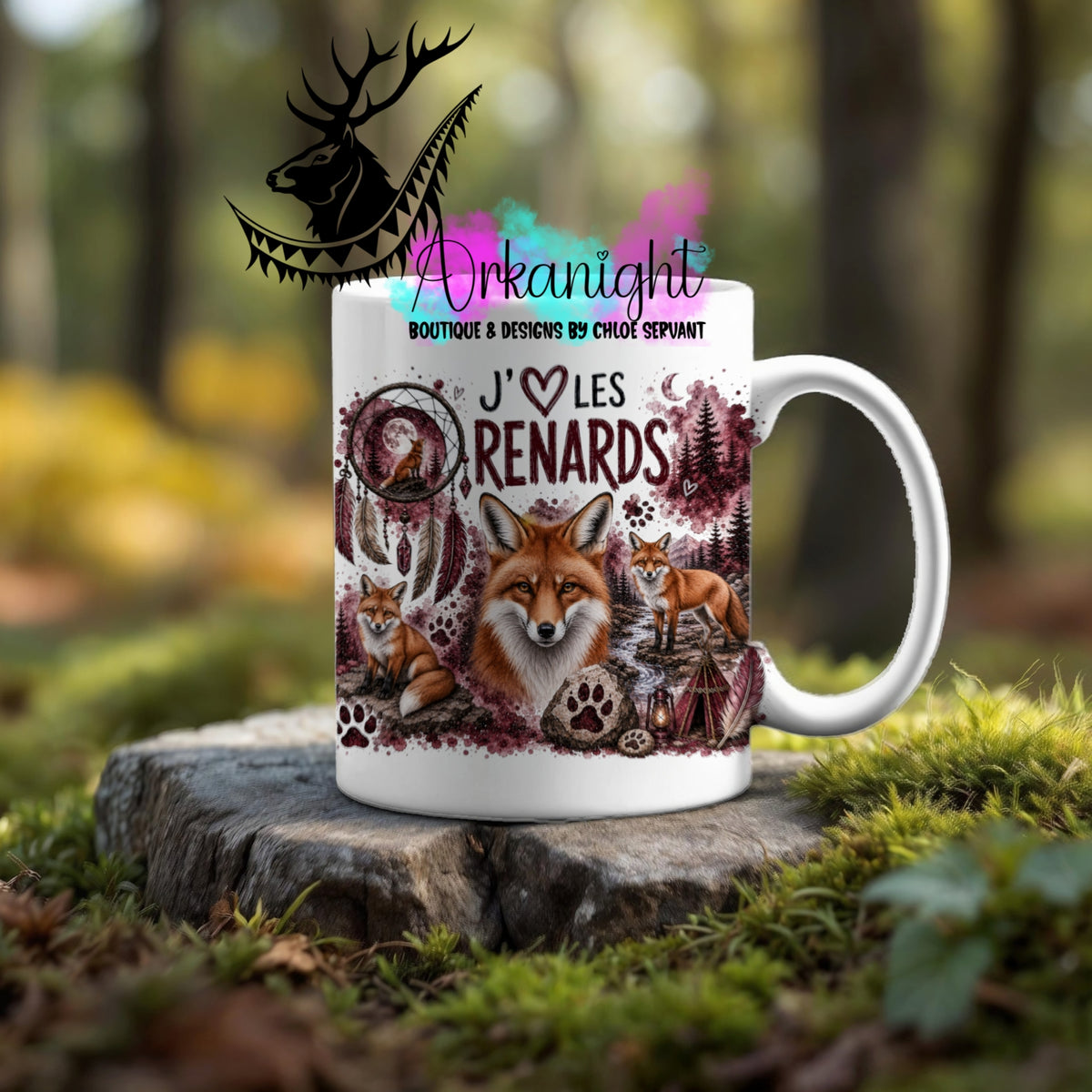 Numérique - Tasse en céramique - Collection Boho Capteur de rêve ♡ Renard