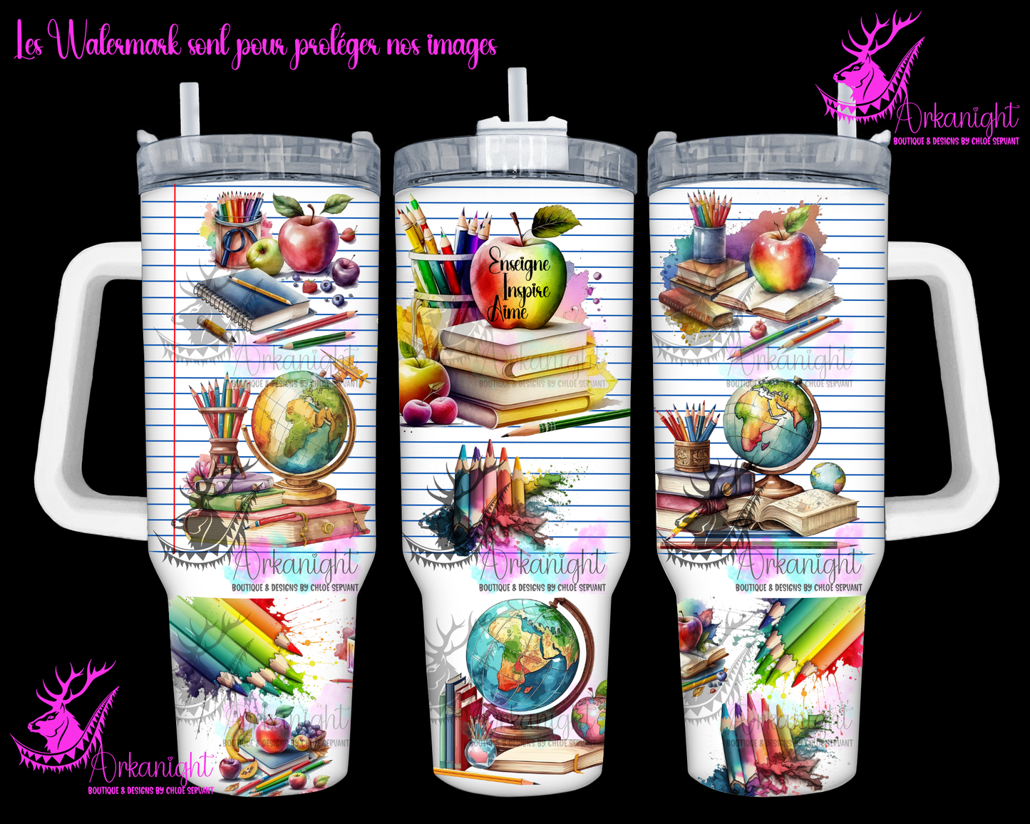 Gourde 40 oz sur commande - Enseigne - Inspire - Aime