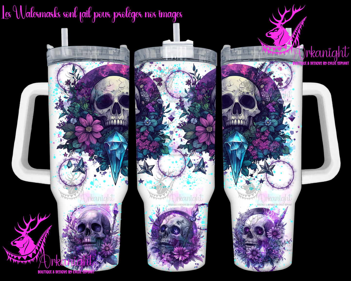 Numérique 40 oz - Autumn 2024 - Dark Purple Skull