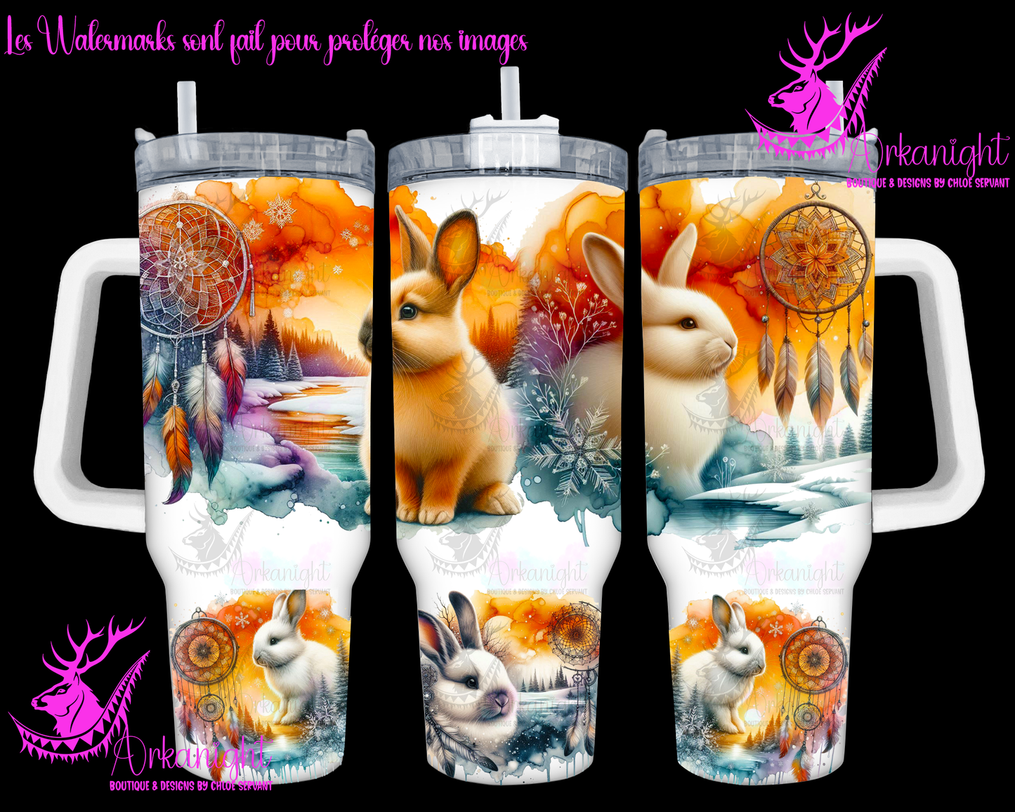 Gourde 40 oz sur commande - Artic Rabbit