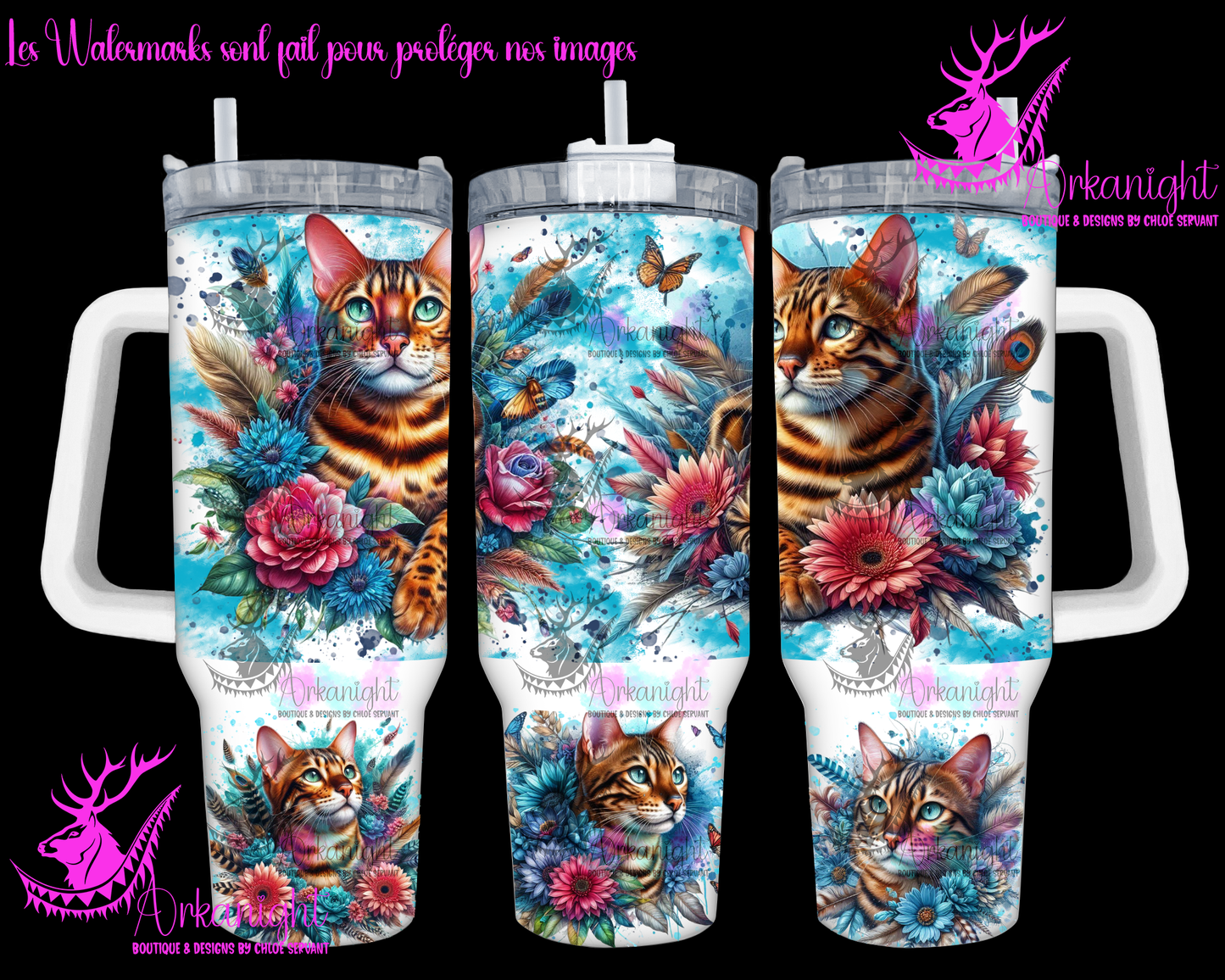 Gourde 40 oz sur commande - Bengal - 02