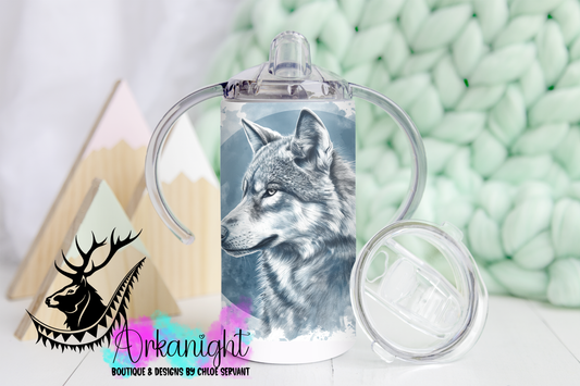 Gourde - Biberon Évolutif sur commande - Lines Art - Grey Wolf